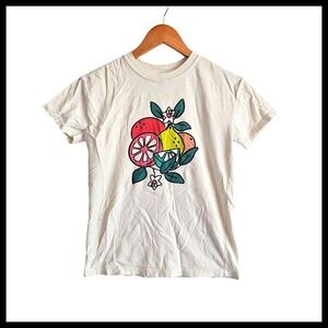 Hanna Andersson Graphic‎ Tee Organic Cotton Fruit Print Top Kids Size 12